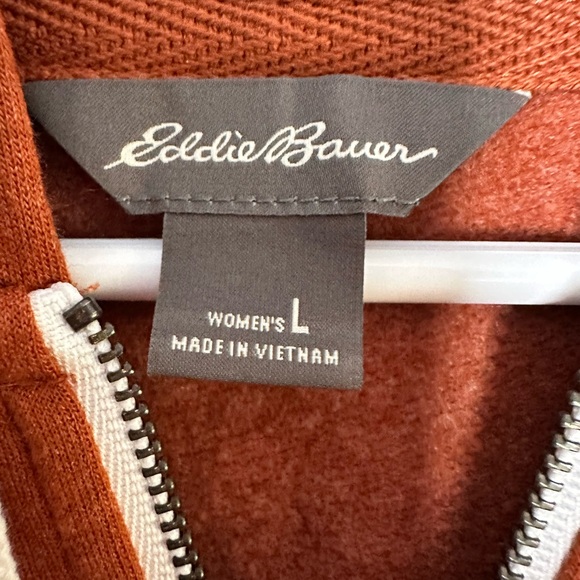 Eddie Bauer Burnt Orange Women's Zip-Up Jacket. Women’s Large. NWT - Picture 3 of 7